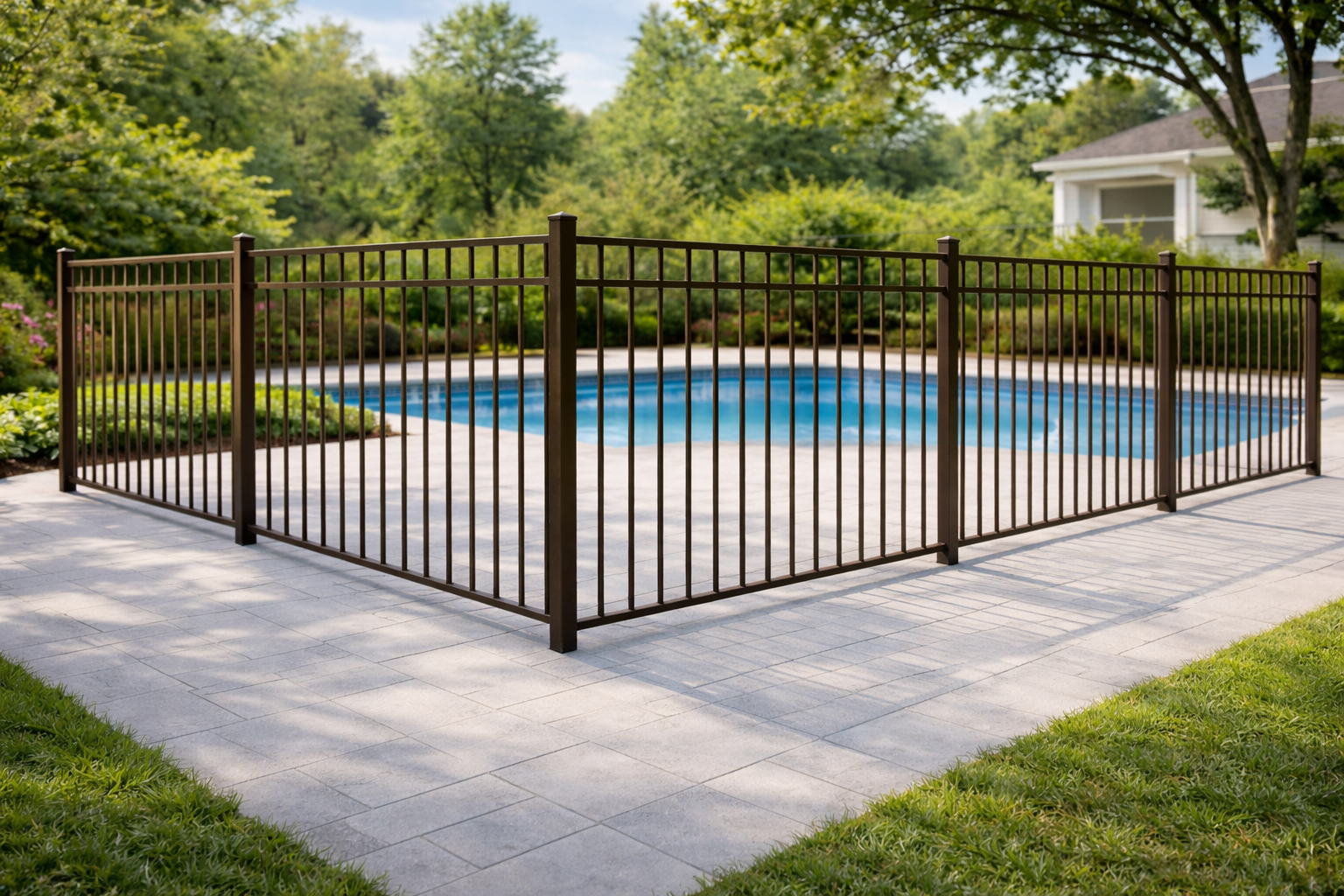 ornamental steel fence installed in Fulton and Forsyth
