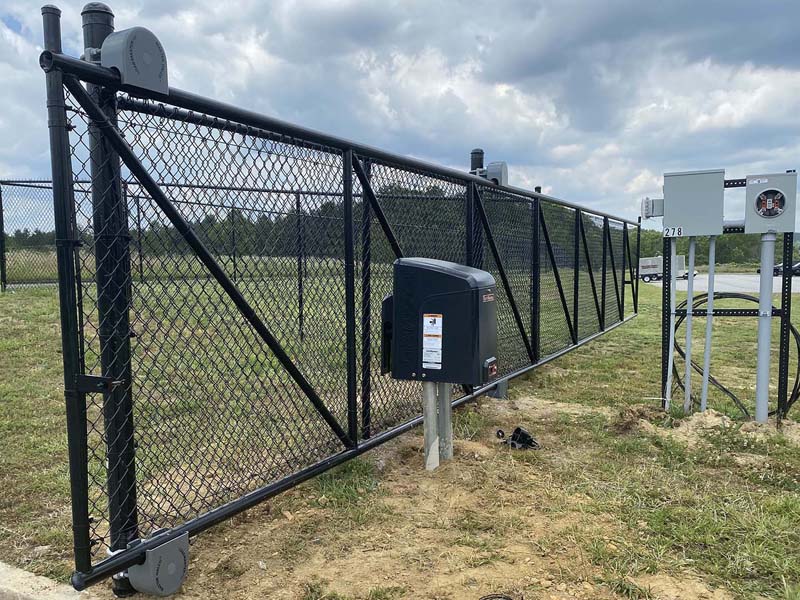 Commercial entry gate installation for Georgia business property