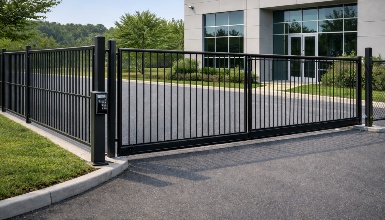 Commercial V-Track slide gate company in the Canton Georgia area.