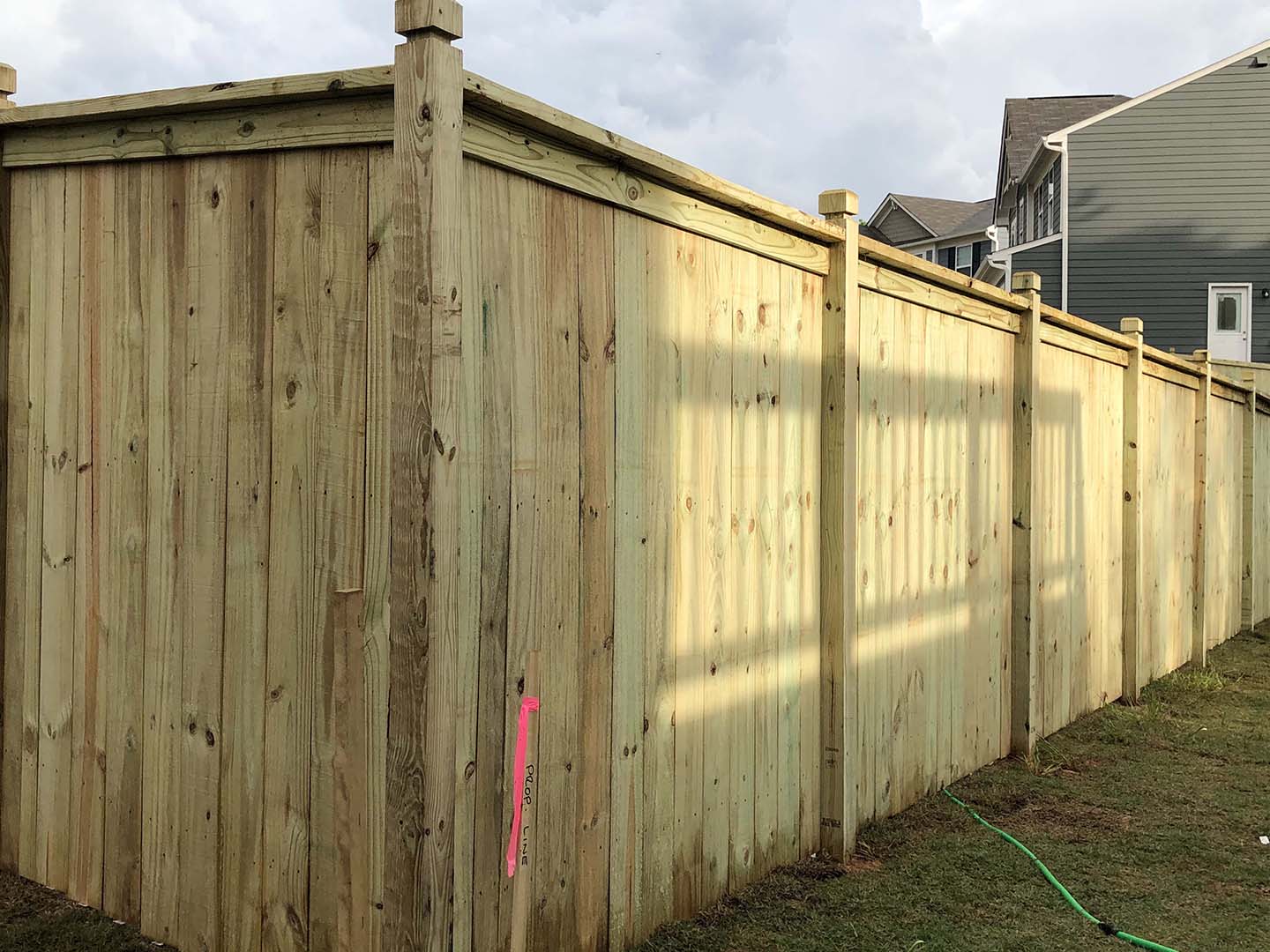 Photo of a privacy wood fence from a Cobb County GA fence company