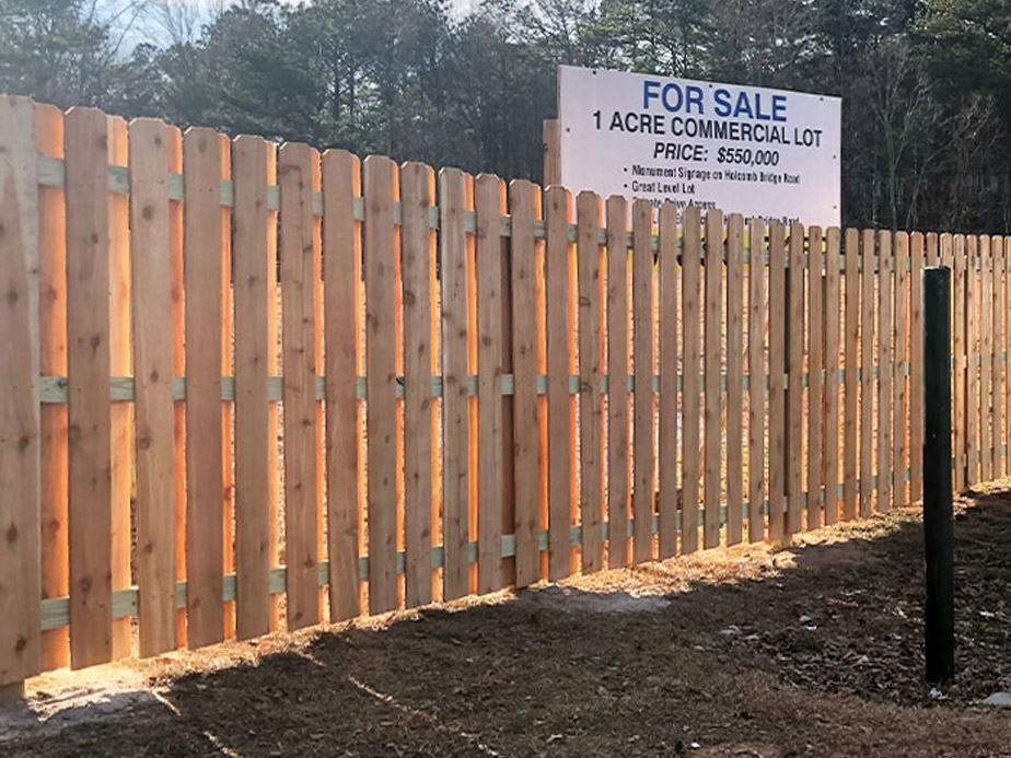 Coweta County GA Shadowbox style wood fence