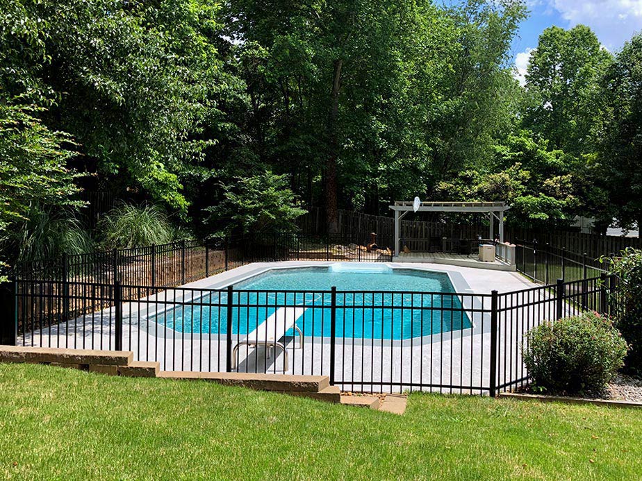 Pool Fence Example in Coweta County Georgia