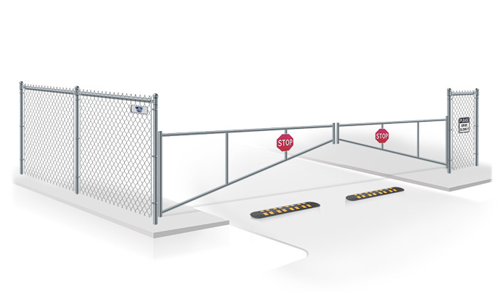 Commercial A-frame barrier gate installation company for the Dallas Georgia area.