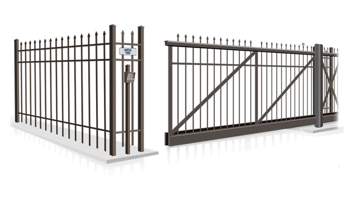 Commercial V-Track slide gate company in the Dallas Georgia area.