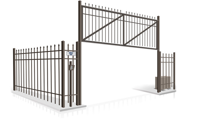 Commercial vertical lift gate installation company for the Dallas Georgia area.