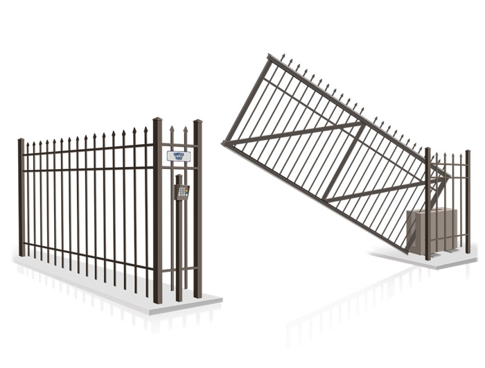 Commercial vertical pivot gate installation company for the Dallas Georgia area.